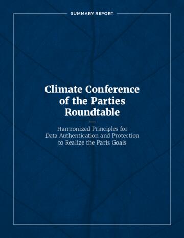 Climate conference of the Parties Roundtable on Data Governance