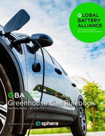 GBA Battery Passport Greenhouse Gas Rulebook