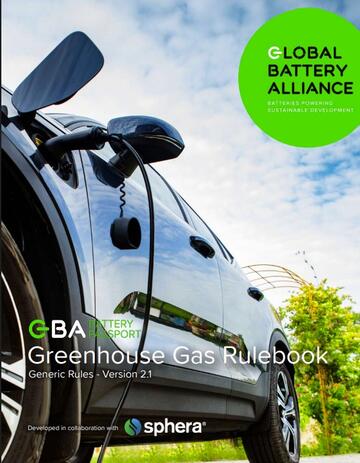 GBA Battery Passport Greenhouse Gas Rulebook - V.2.1