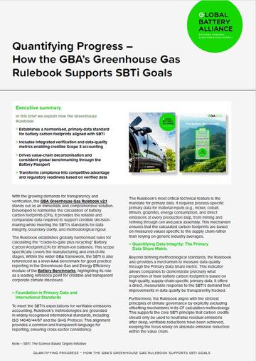 Quantifying progress - SBTi alignment